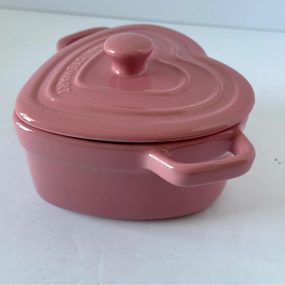 Martha Stewart Heart Cocottes Stoneware - Pink